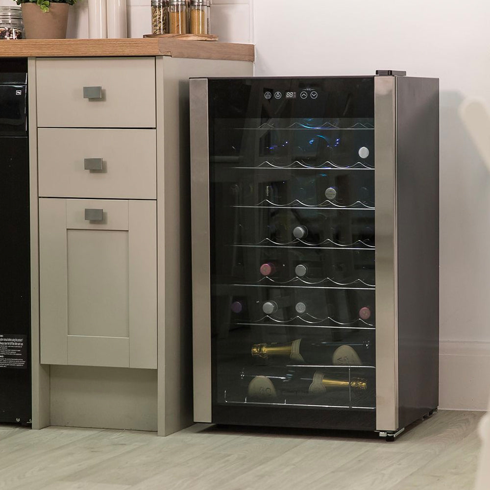 Russell Hobbs 34 Bottle Wine & Drinks Cooler + Free Joseph Joseph Corkscrew Wine Opener