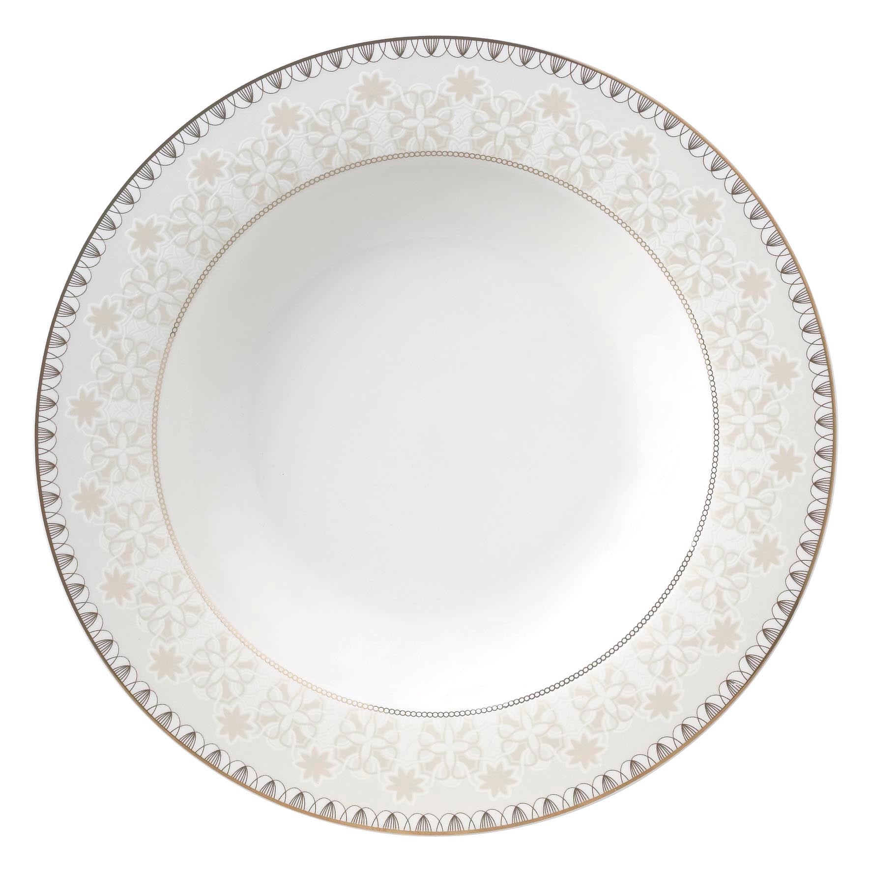 Symphony gold star décor soup plate Ø:21.5cm - Tamig