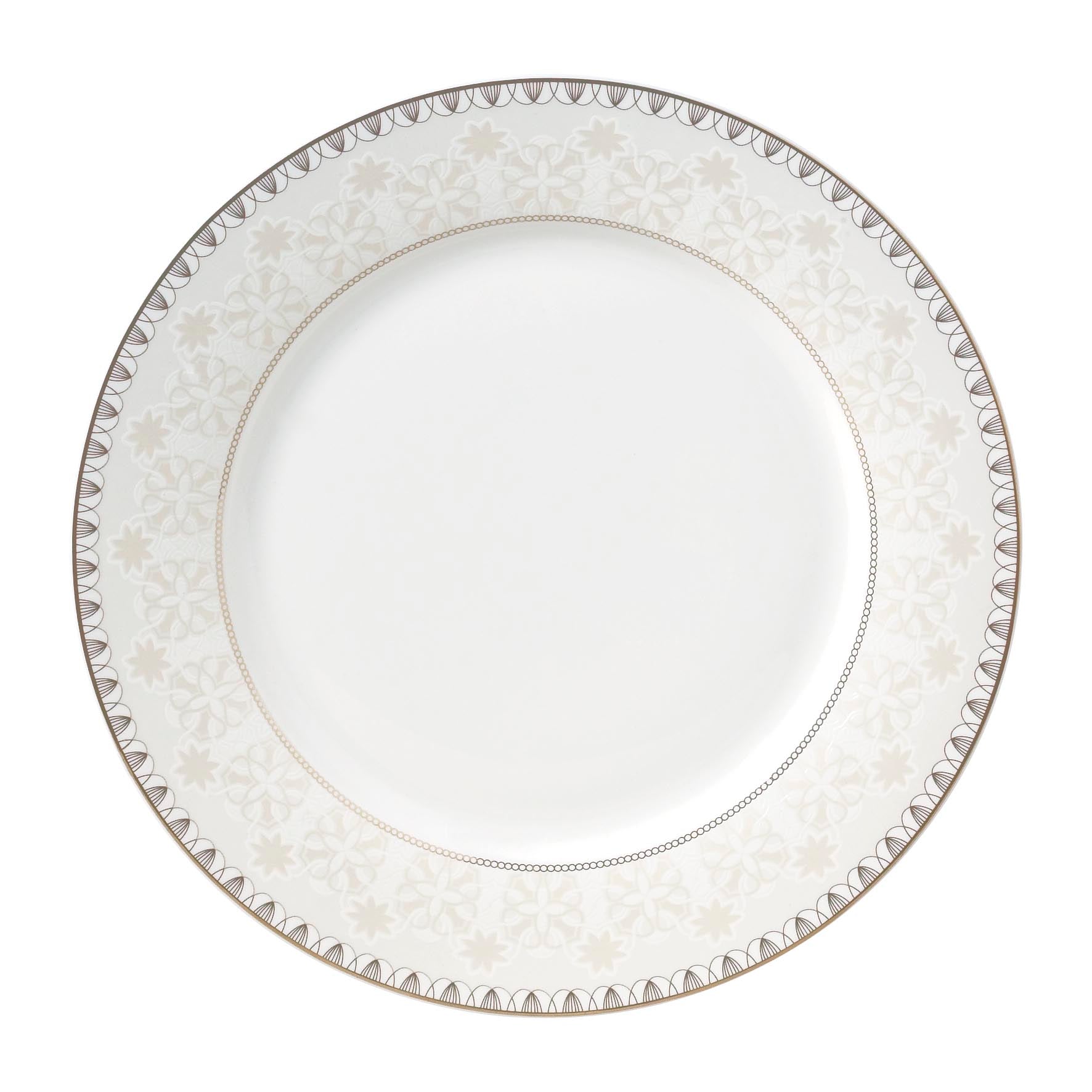 Symphony gold star décor dinner plate Ø:27cm - Tamig