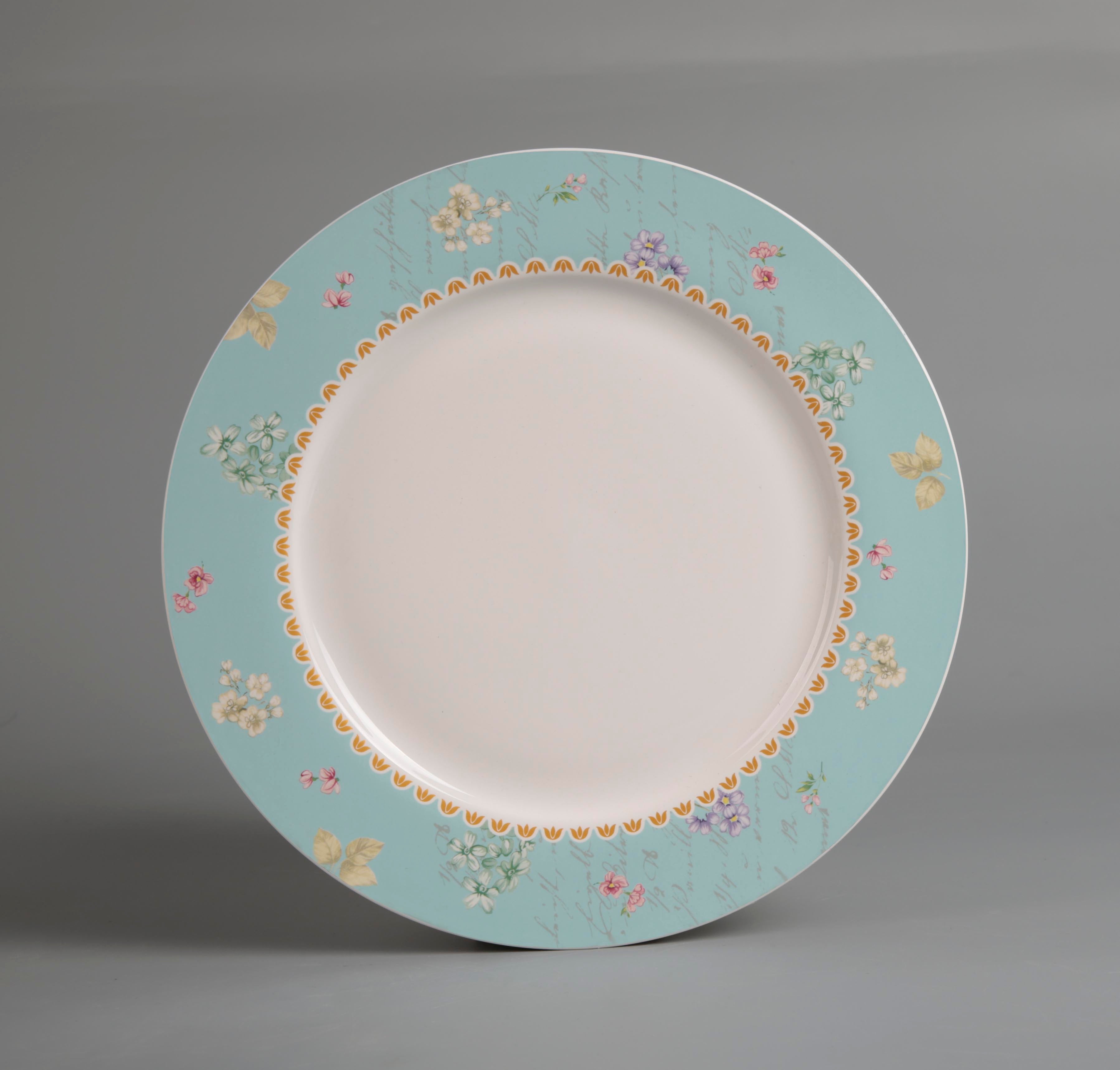 Symphony sky blue décor dessert plate Ø:20cm - Tamig