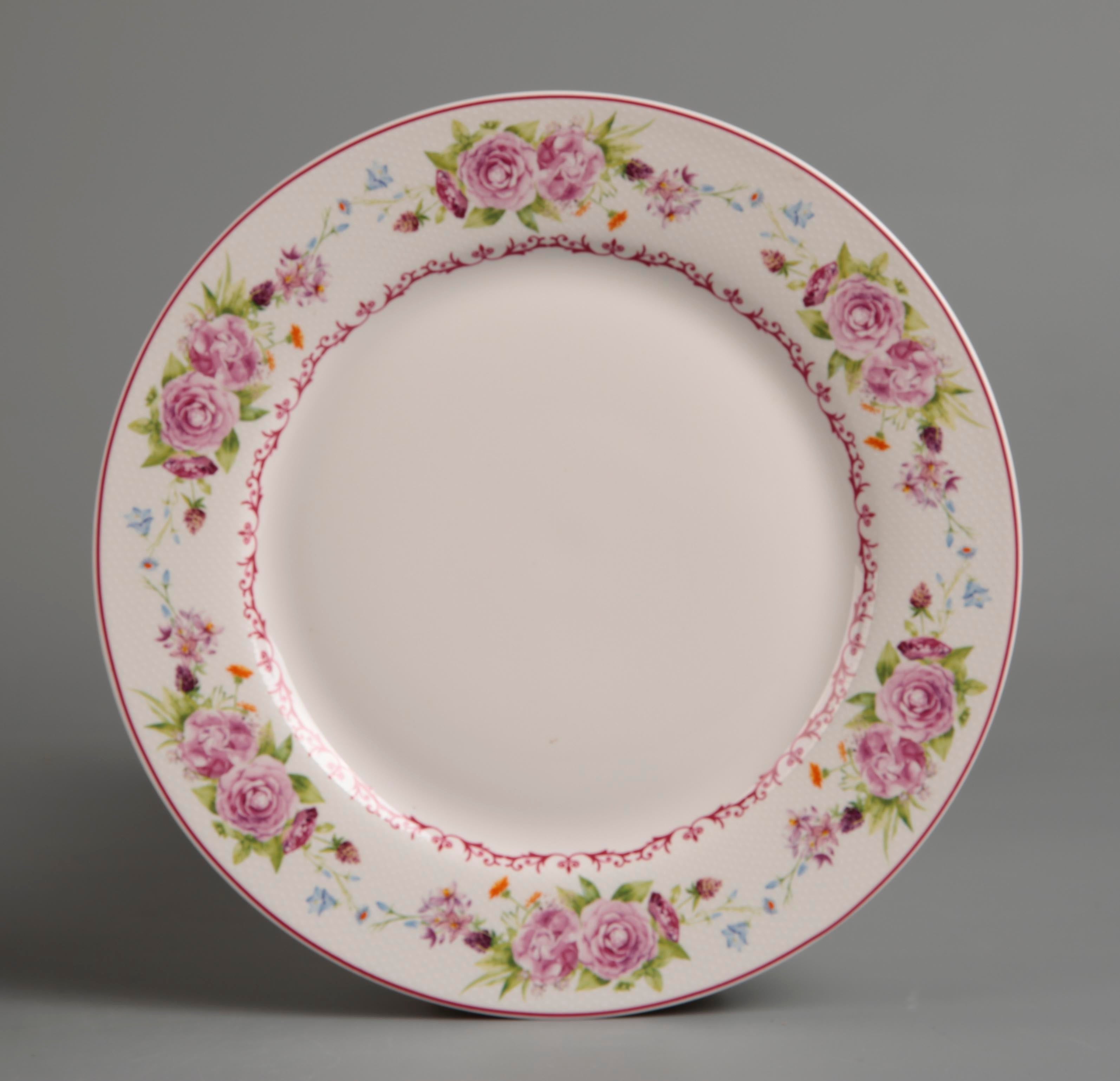 Symphony pink décor dinner plate Ø:27cm - Tamig