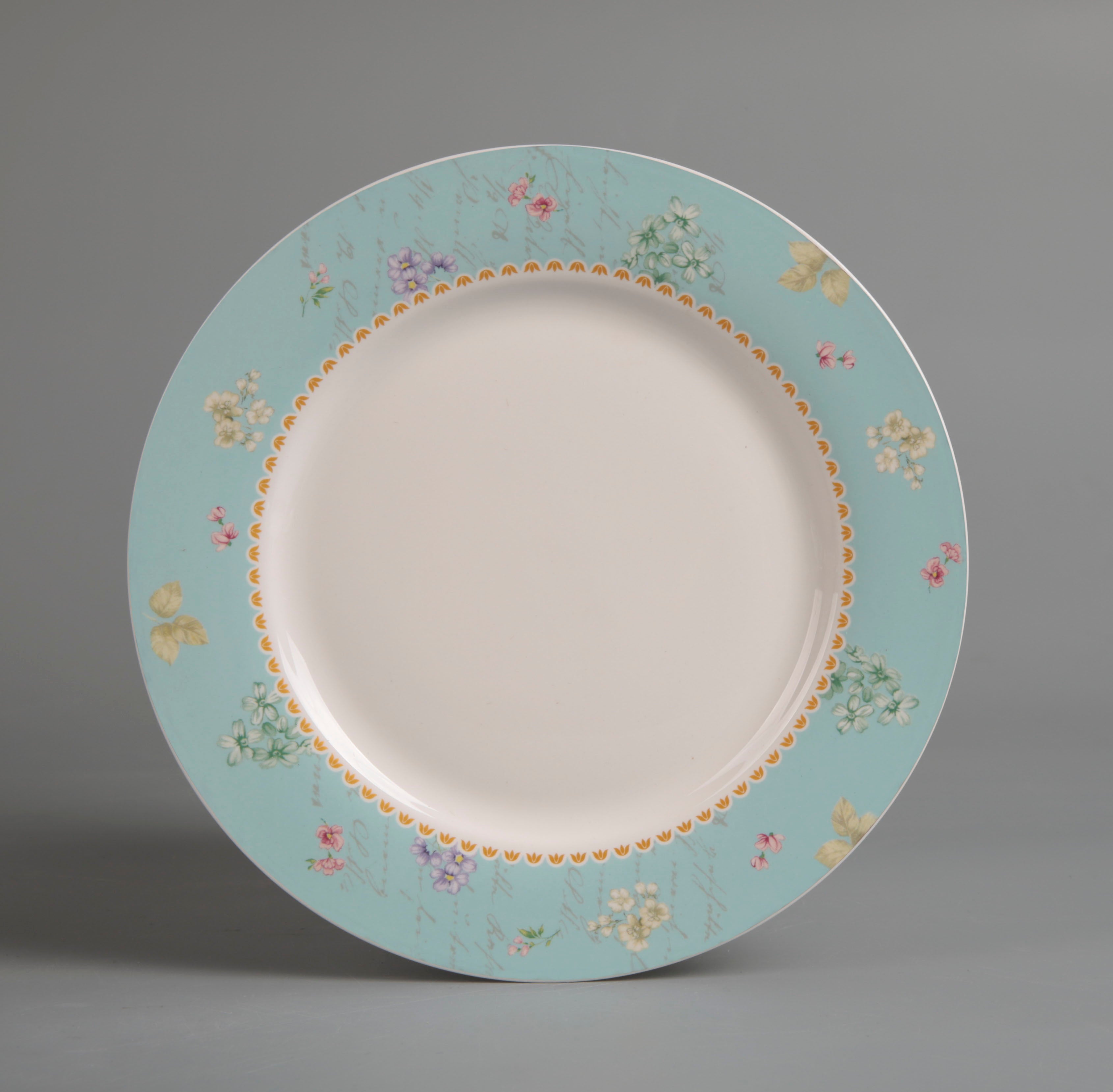 Symphony sky blue décor dinner plate Ø:27cm - Tamig