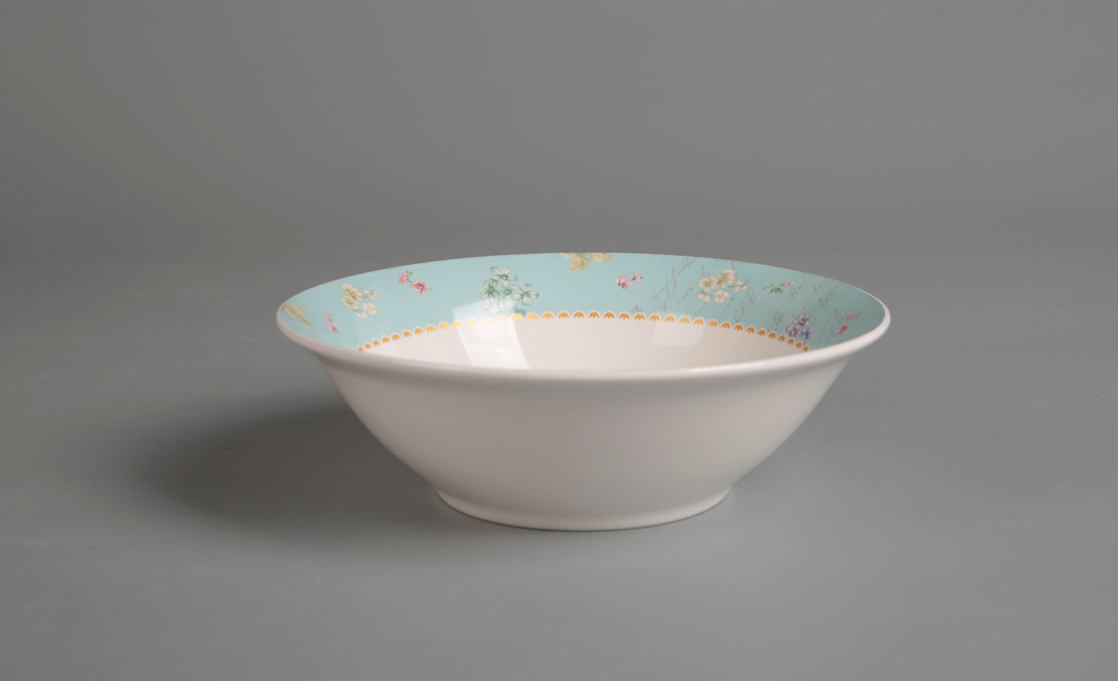 Symphony sky blue décor salad bowl Ø:23cm - Tamig
